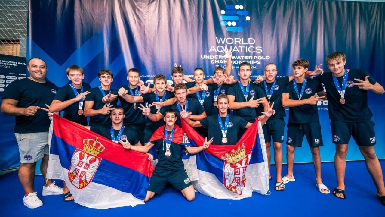 Serbia U16 water polo team wins world bronze